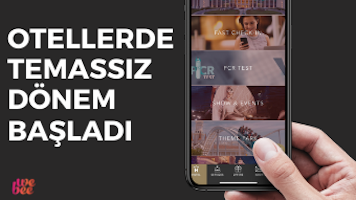 <p class='categories'>WeBee ve Otel Sektöründen Son Haberler</p><h5 class='article_title'>WeBee ile Otellerde Temassız Dönem Başladı!</h5>