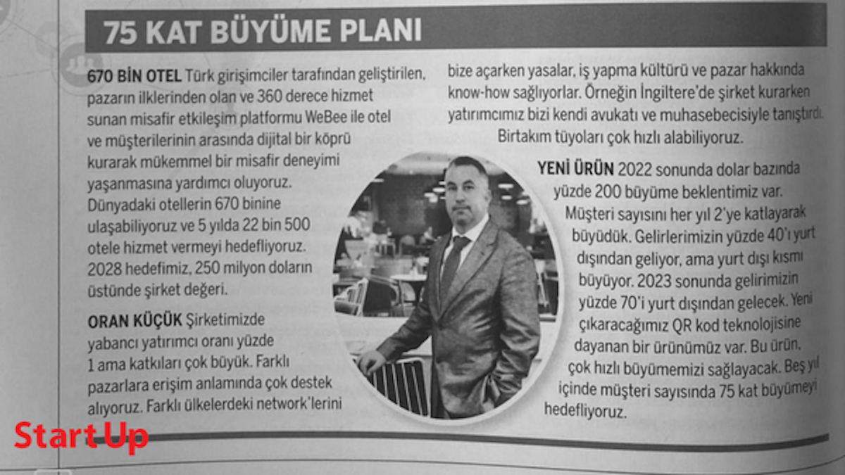 <p class='categories'></p><h5 class='article_title'>Start-Up Dergi: WeBee'den 75 Kat Büyüme Planı</h5>